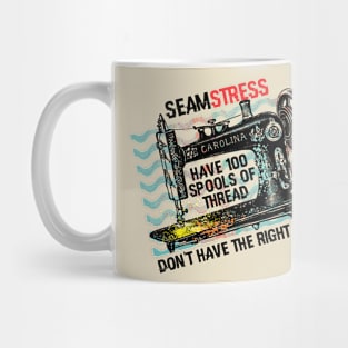 Funny vintage sewing machine seamstress stress crafts Mug